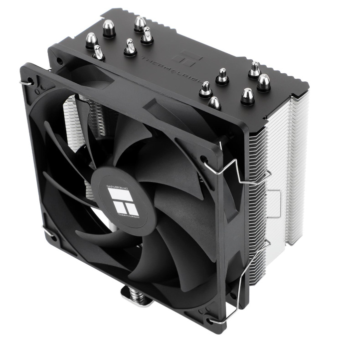 Кулер для процессора/ CPU Cooler Thermalright Burst Assassin 120 SE 4-pin PWM, 148mm, Al/Cu, 6x6mm, 1x120mm, 66.17CFM, 25.6dBA, 1550RPM, S: 1851/1700/1200/115X, AM5/AM4, silver, black (BA120-SE)