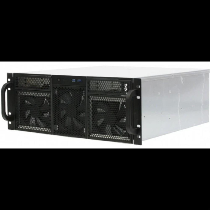 Серверный корпус 4U Procase RE411-D2H14-FC-55 ,2x5.25+14HDD,черный,без блока питания,глубина 550мм,MB CEB 12"x10,5", панель вентиляторов 3*120x25 PWM [RE411-D2H14-FC-55]