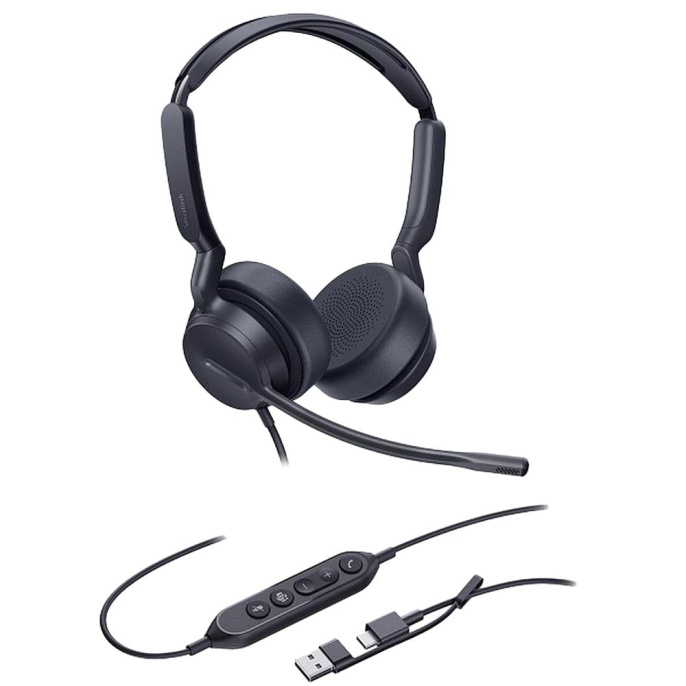 Гарнитура проводная Yealink UH42 Dual UC USB-C/A