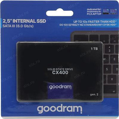 Накопитель SSD 1 Tb SATA 6Gb/s Goodram CX400 SSDPR-CX400-01T-G2 2.5"