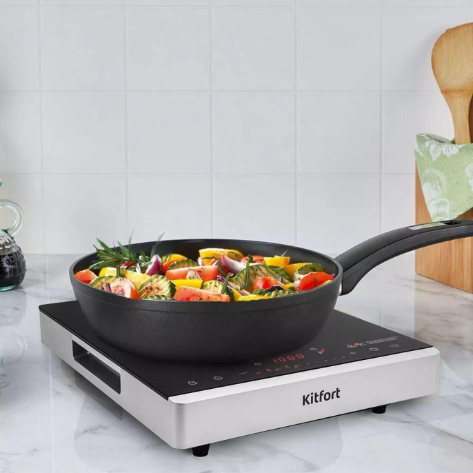 Настольная плита инфракрасная KitFort КТ-146, стеклокерамика, черный