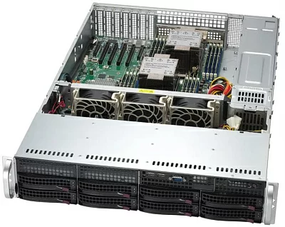 Серверная платформа Supermicro SuperServer 2U 621P-TRT noCPU(2)4th GenScalable/TDP 300W/no DIMM(16)DDR5/ noHDD(8)LFF/6xLP,M2/2x10GbE/2x1200W