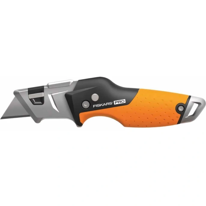 Строительный складной нож со сменным лезвием Fiskars CarbonMax 1027224