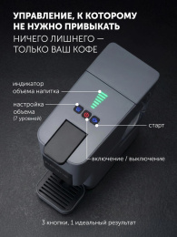 Кофеварка рожковая Polaris PCM 2038 3-in-1 1450Вт графитовый