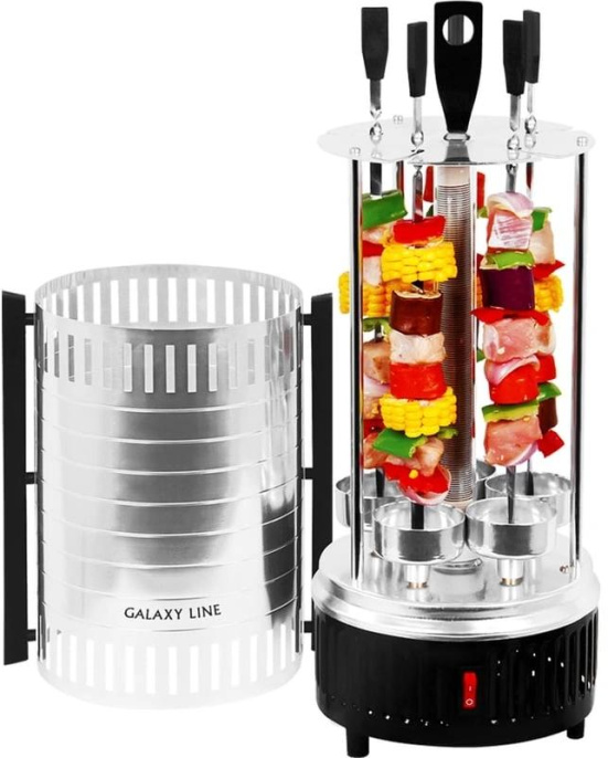 Шашлычница электрическая Galaxy Line GL 2610 1000Вт серый