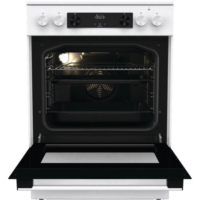 Электрическая плита Gorenje GEC6C40WD,  стеклокерамика,  без крышки,  белый
