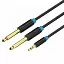 Кабель Vention аудио Jack 3,5 mm M/2Jack 6,5 mm M - 1 м