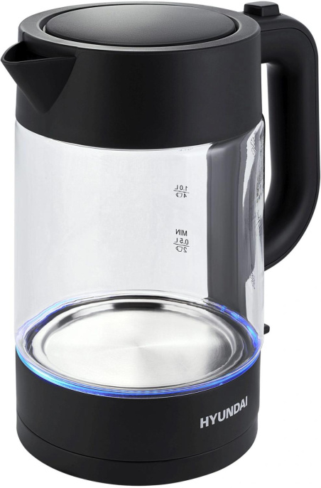Чайник электрический Hyundai HYK-G7707 1.7л. 2200Вт графит корпус: стекло
