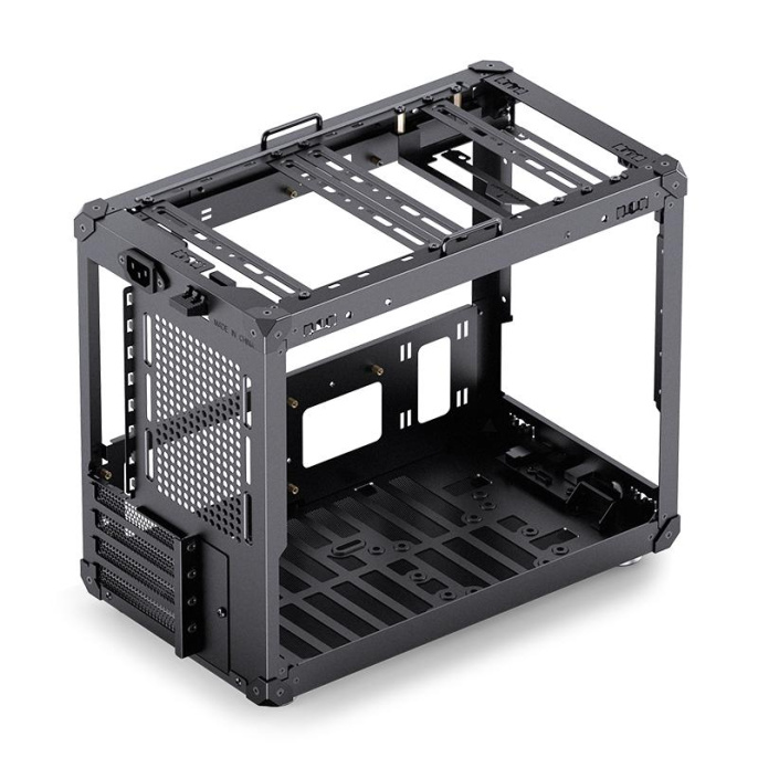 Корпус без блока питания Case JONSBO C6 MAX Handle, Mini-Tower, TG, no fan, 1xUSB-A 3.0 + 1xUSB-C 3.1, mATX, mITX Black