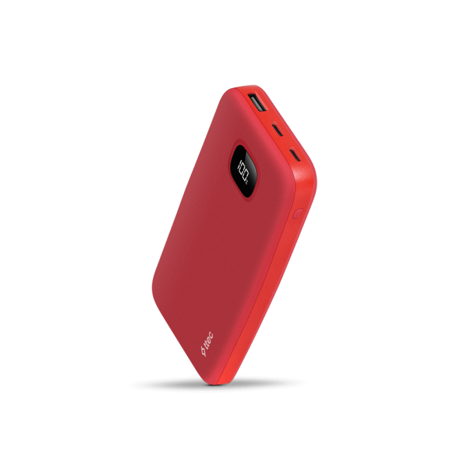 Внешний аккумулятор TTEC ChargeUp Pro LCD 10.000mAh PD 20W Powerbank - Red 2BB209GK