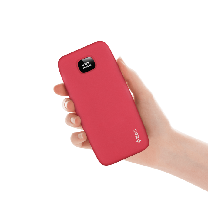 Внешний аккумулятор TTEC ChargeUp Pro LCD 10.000mAh PD 20W Powerbank - Red 2BB209GK