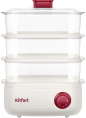 Пароварка KitFort КТ-6830,  белый и красный