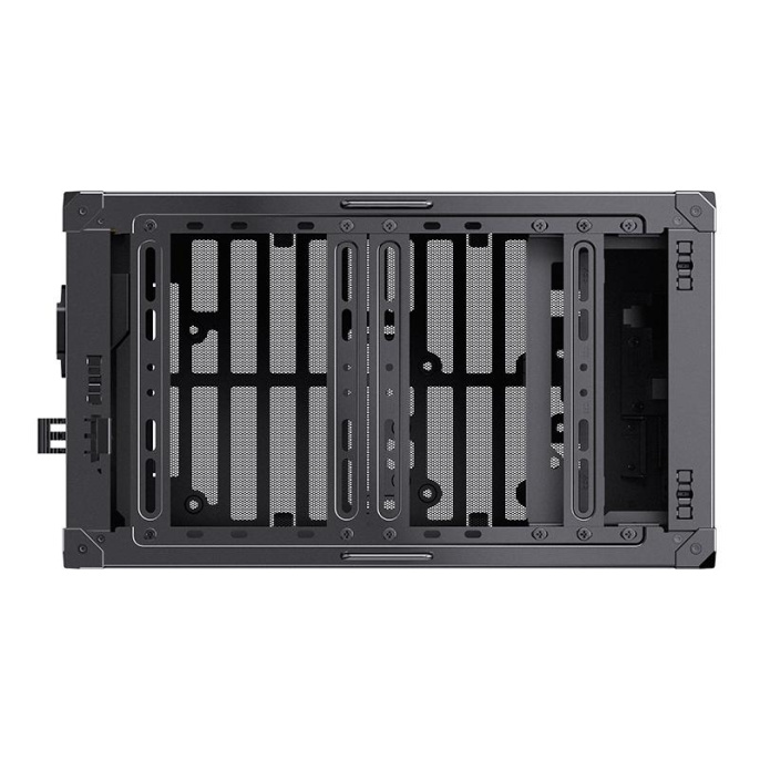 Корпус без блока питания Case JONSBO C6 MAX Handle, Mini-Tower, TG, no fan, 1xUSB-A 3.0 + 1xUSB-C 3.1, mATX, mITX Black