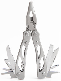 Мультитул WorkPro WP382001 прочная и антикоррозийная нержавеющая сталь, более легкая полая ручка, аксессуары из нержавеющей стали: лезвие, напильник, крестообразная отвертка, отвертка с малым шлицем; пильное полотно