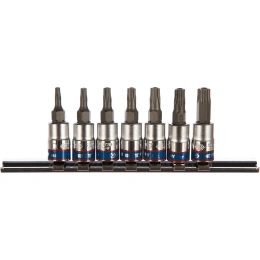 Набор торцевых насадок 1/4", TORX Т10-Т40, 37мм, 7шт KING TONY 2107PR