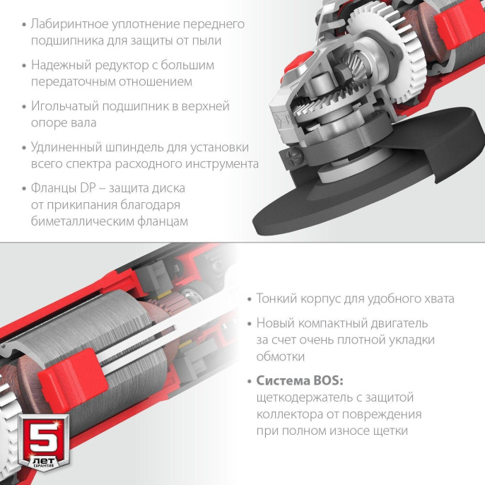 Угловая шлифовальная машина ЗУБР 115 мм 800 Вт УШМ-115-805
