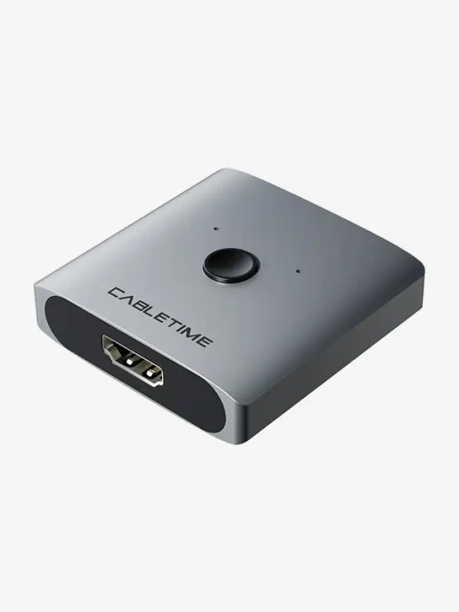 Переключатель CABLETIME CP30G (CT-HS4K-2G) HDMI 2-в-1, 4K@60 Гц, космический серый