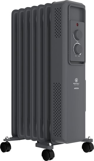 Масляный радиатор Royal Clima Ardea ROR-AR7-1500M, с терморегулятором, 1500Вт, 7 секций, 3 режима, графитовый