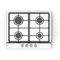Газовая варочная панель EVELUX, Hi-Tech, 60 см, 4 конфорки, чугунные решетки, газ-контроль, электроподжиг, механическое управление, цвет нержавеющая сталь