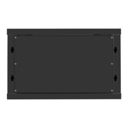 Шкаф телекоммуникационный 19" настенный 6U ExeGate EC-WM-6U.600.G.BLACK 19”, 6U, 600x600x370mm ШхГхВ , передняя дверь закаленное стекло, съемные боковые панели, пыле- и влагозащита IP23, черный RAL 9004 EX298606RUS