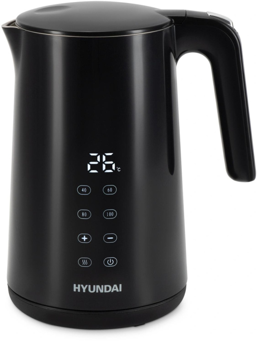 Чайник электрический Hyundai HYK-S4017 1.7л. 2200Вт черный корпус: металл