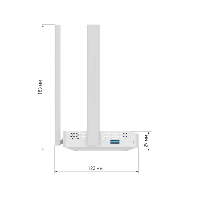 Маршрутизатор/ Netcraze Viva Гигабитный интернет-центр с Mesh Wi-Fi 5 AC1200, 4-портовым Smart-коммутатором и многофункциональным портом USB
