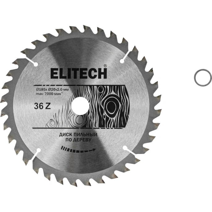 Диск пильный Elitech 1820.053600 (185мм,36зуб,дерево) 187763