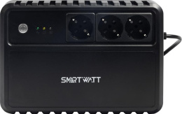 Источник бесперебойного питания SmartWatt ИБП линейно-интерактивный, мощность 600/360 ВА/Вт, напольный, LED индикация, Shuko CEE7/4 - 3 шт. UPS SAFE 600