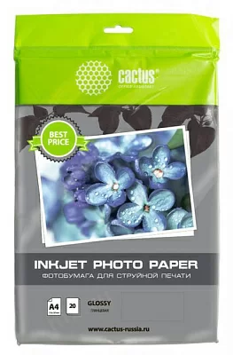 Cactus CS-GA413020ED (A4 20 листов 130 г/м2) бумага глянцевая