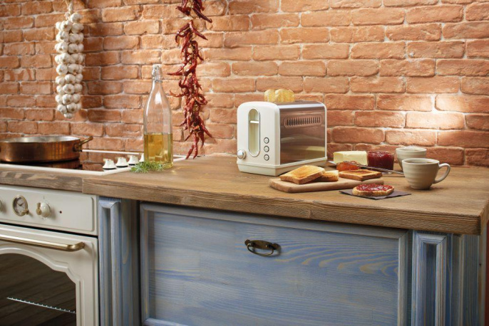 Тостер GORENJE T1100CLI,  бежевый/серебристый