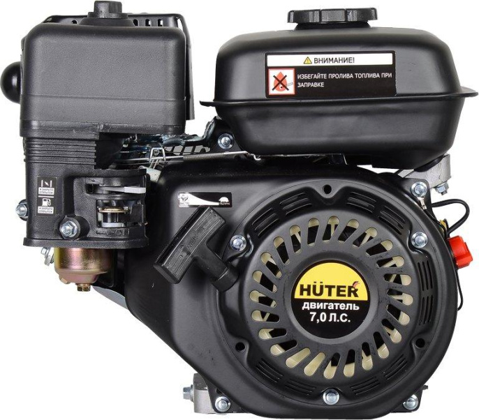 Двигатель бензиновый Huter GE-170F-20, 4-х тактный, 7л.с., 5.2кВт, для садовой техники [70/15/2]