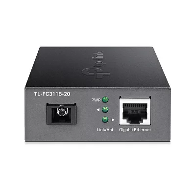 Медиаконвертер TP-Link. Gigabit WDM media converter, 9/125μm Single-mode Fiber, 1 SC Fiber port, 1 100/1000Mbps RJ-45 port, wave length 1310nm/1550nm