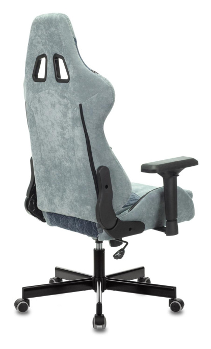 Кресло игровое Zombie VIKING 7 KNIGHT Fabric голубой ткань/эко.кожа с подголов. крестов. металл (VIKING 7 KNIGHT BL)