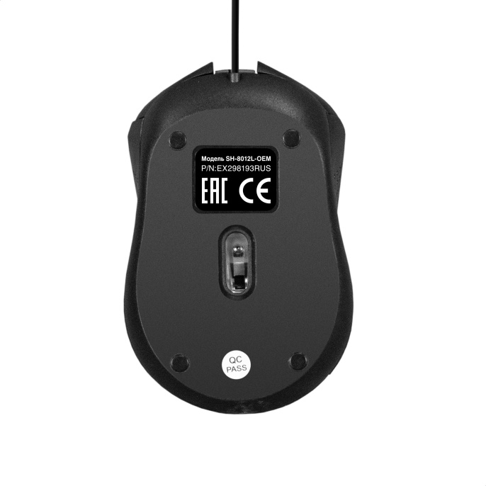 Мышь ExeGate Professional Standard SH-8012L-OEM (USB, оптическая, 1000dpi, 3D, 3 кнопки и колесо прокрутки, длина кабеля 2м, черная, brown box) EX298193RUS