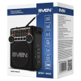 Радиоприемник SVEN SRP-355, черный мощность 3 Вт RMS , FM/AM/SW, USB, SD/microSD, фонарь, встроенный аккумулятор