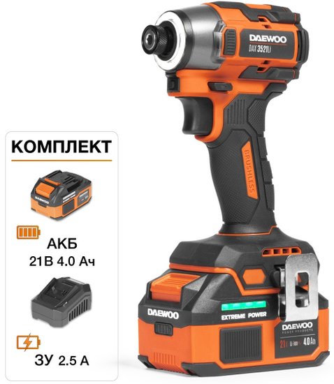 Винтоверт ударный аккумуляторный DAEWOO DAX 3521Li SET