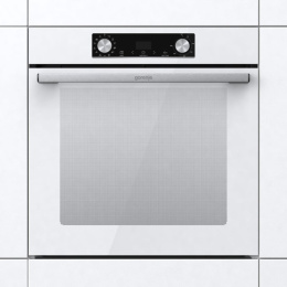 Духовой шкаф электрический Gorenje BOS6737E06WG, 77л, дверца с 2 стеклами, белый/нержавеющая сталь