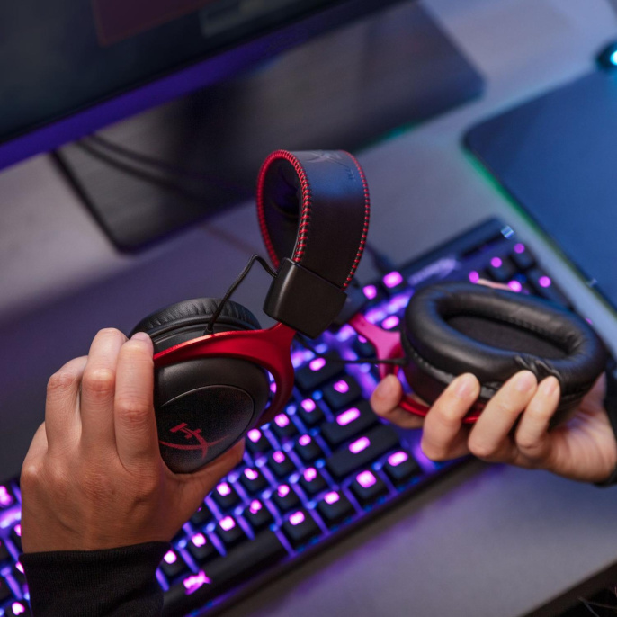 Гарнитура игровая HYPERX Cloud II CL002 , для компьютера, мониторные, радио, черный / красный [4p5k4aa]