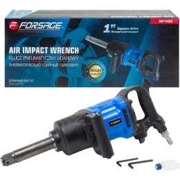Пневмогайковерт ударный с длинным валом Forsage реверсом и регулировкой усилия 1'' (2700Hм) F-RP7485(50504)