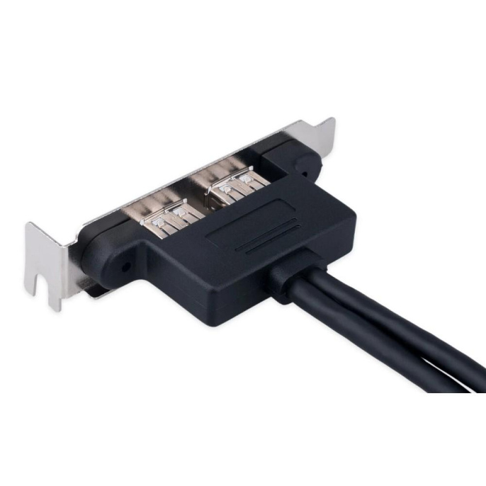  Cablexpert Планка USB 3.0 на заднюю панель низкопрофильная, 2 порта USB CC-USB3-RECEPTACLE-LP