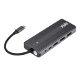 Док-станция Docking station HIPER USB-C HUB 11in1 1*USB-C 100W PD, 1*HDMI 4K@60Hz, 2*DP 4K@60Hz, 2*USB-A 3.0 5Gbps data , 1*USB-C 3.0 5Gbps data , 1*microSD, 1*SD, 1*3.5mm audio, 1*RJ45 Gb