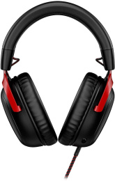 Гарнитура игровая HYPERX Cloud III,  для компьютера и игровых консолей, мониторные,  проводные, черный  / красный [727a9aa]