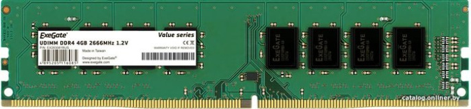 Модуль памяти ExeGate Value DIMM DDR4 4GB PC4-21300 2666MHz EX283081RUS