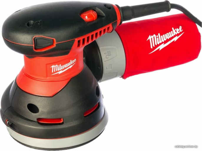 Эксцентриковая шлифмашина Milwaukee ROS 125 E 4933433180 14000-26000 колебаний/мин, питание: сеть, 300 Вт, частота вращения на холостом ходу: 7000-12000 об/мин, диапазон колебаний: 2,4 мм, диаметр