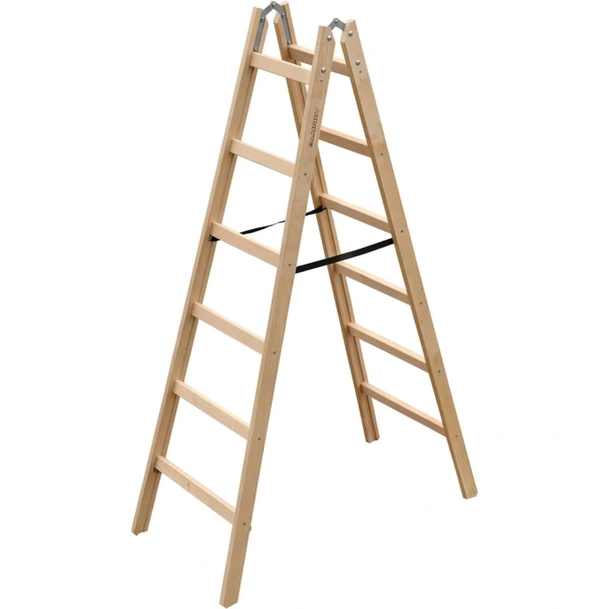 Стремянка-Ходули деревянная двусторонняя Алюмет 2х6 ступеней Серия WD1206