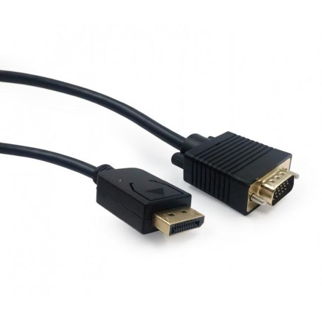  Cablexpert Кабель DisplayPort- VGA, 1,8м, 20M/15M, черный, экран, пакет CCP-DPM-VGAM-6