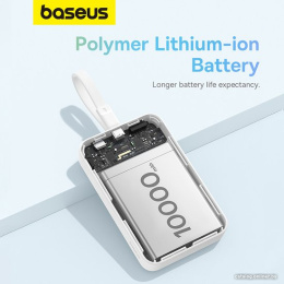 Портативное зарядное устройство Baseus P1002210B223-00 Magnetic Mini Wireless Fast Charge Type-C Edition 10000mAh 30W Stellar White (PPCXM10T)