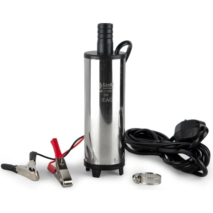 Погружной насос перекачки топлива 24V, D50, несъёмный фильтр БелАК БAK.17450