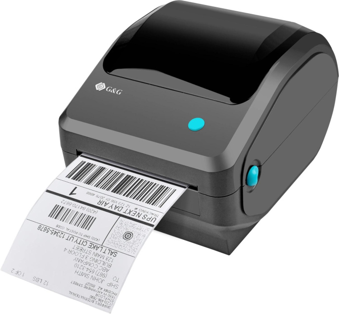 Принтер наклеек G&G GG-D410,  черный