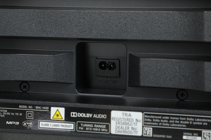 Музыкальный центр Sony MHC-V43D, с караоке, Bluetooth, FM, USB, CD, DVD, черный,